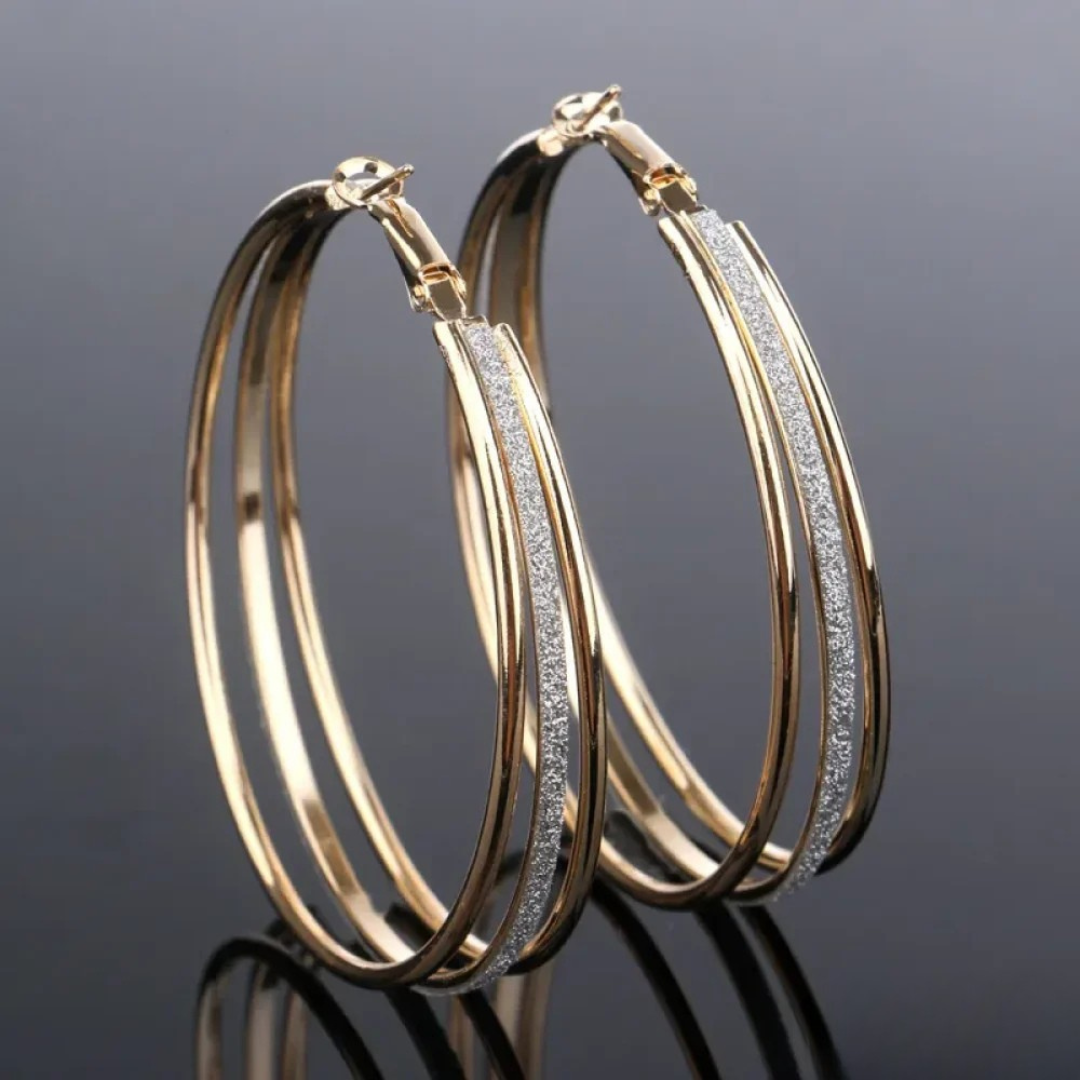 Boucles d'Oreilles Rétro en Or