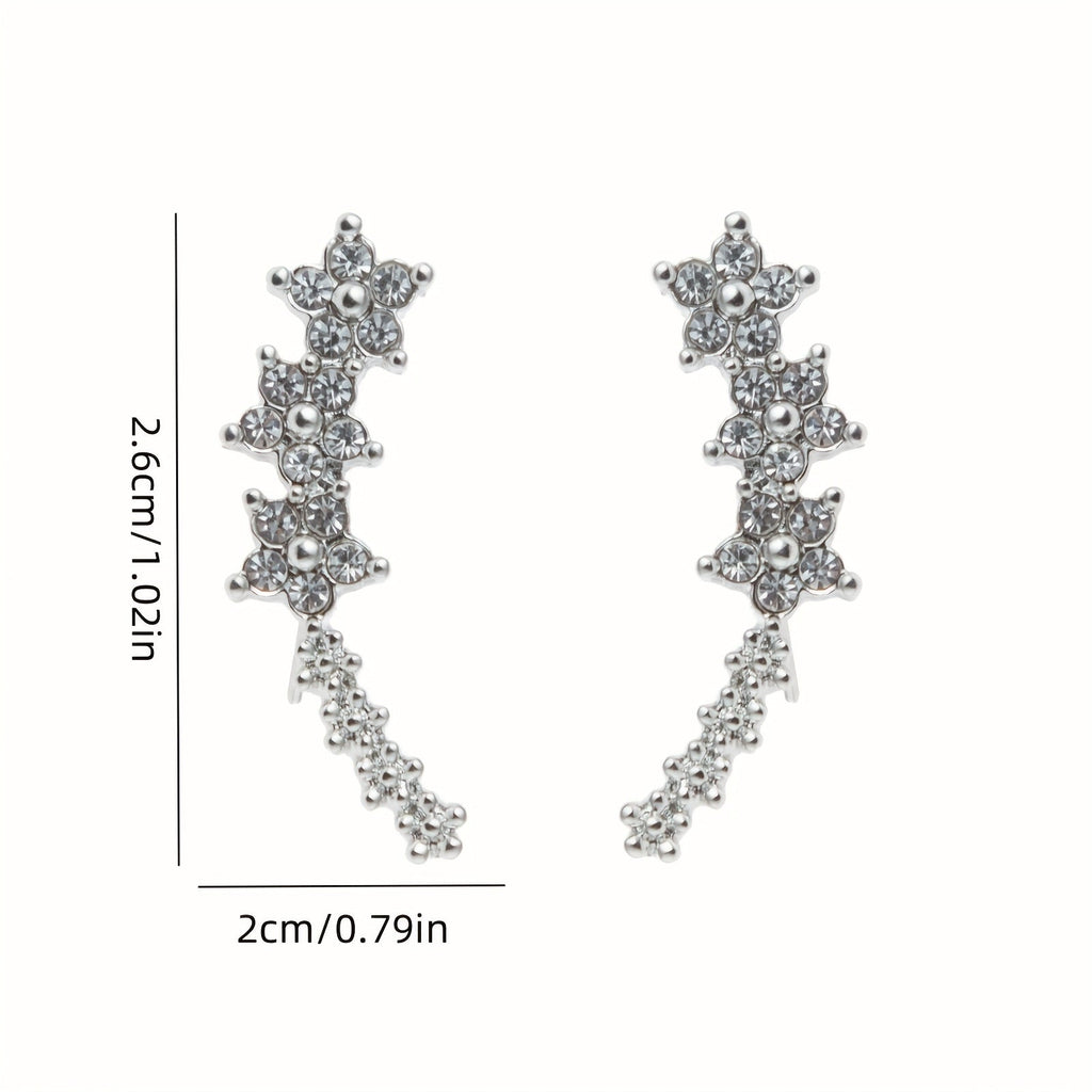Boucles d'oreilles intemporelles en fleurs