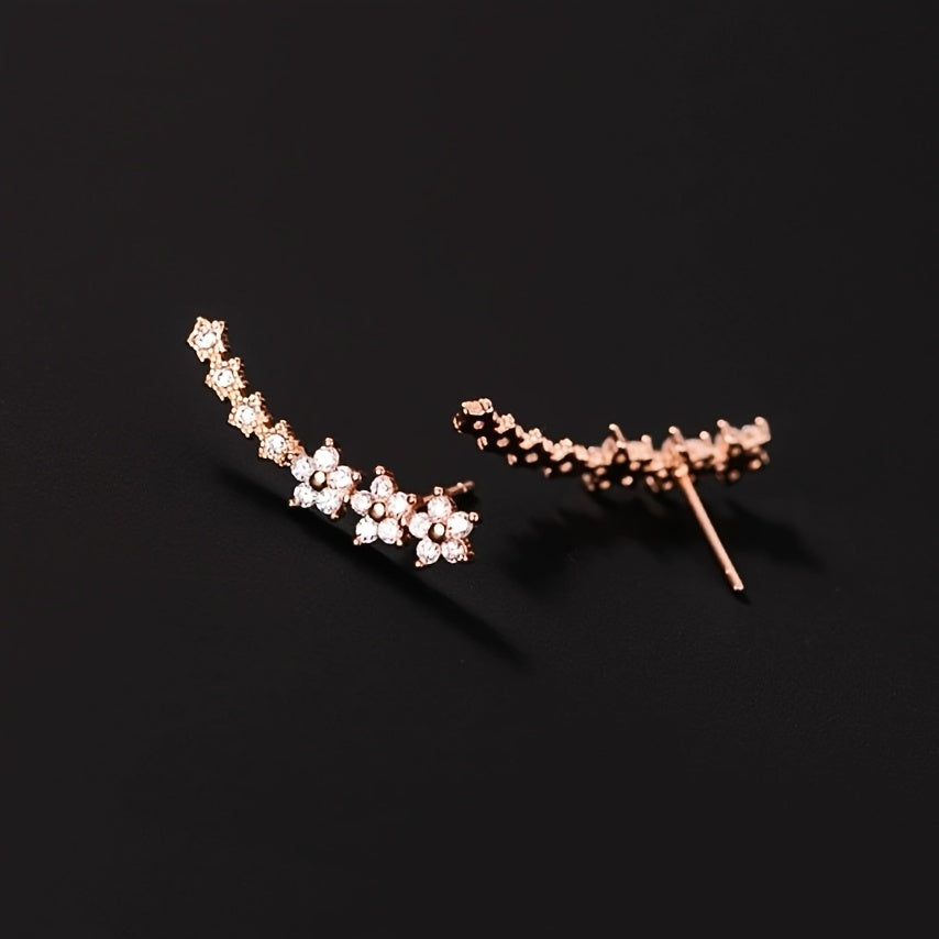 Boucles d'oreilles intemporelles en fleurs