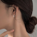 Boucles d'oreilles en forme de cœur en acier inoxydable doré