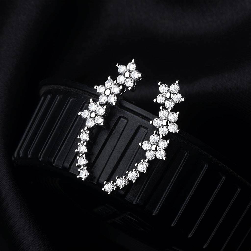 Boucles d'oreilles intemporelles en fleurs
