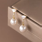 Boucles d'Oreilles Chic en Argent avec Perle