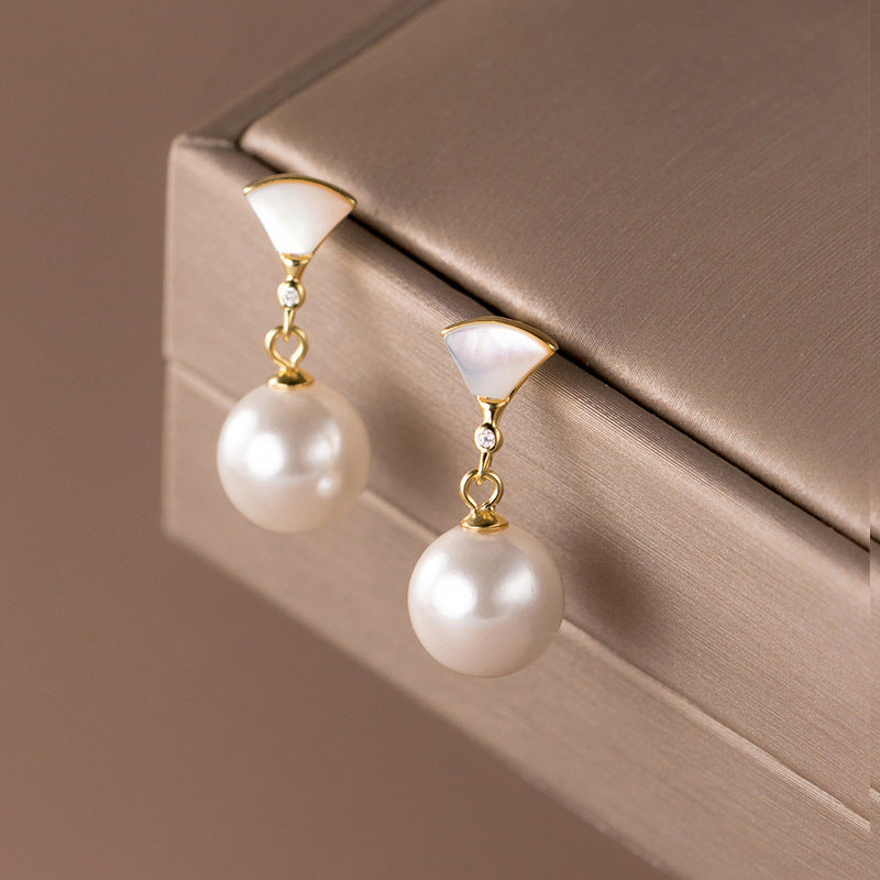 Boucles d'Oreilles Chic en Argent avec Perle