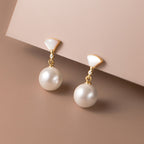 Boucles d'Oreilles Chic en Argent avec Perle
