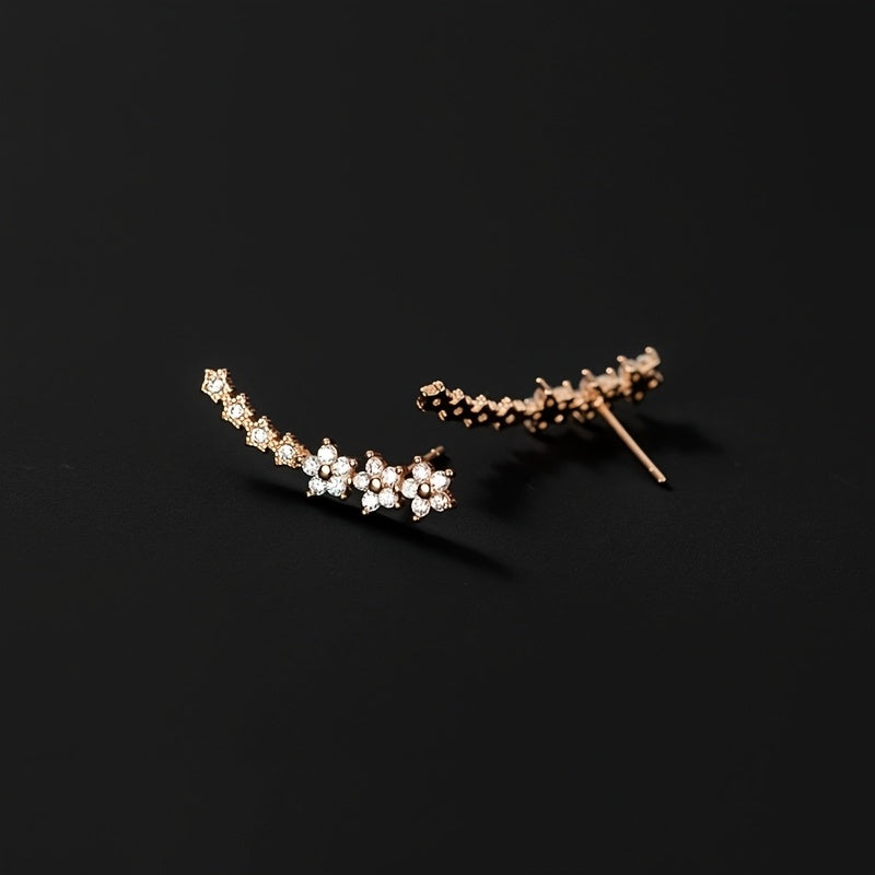 Boucles d'oreilles intemporelles en fleurs