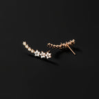 Boucles d'oreilles intemporelles en fleurs