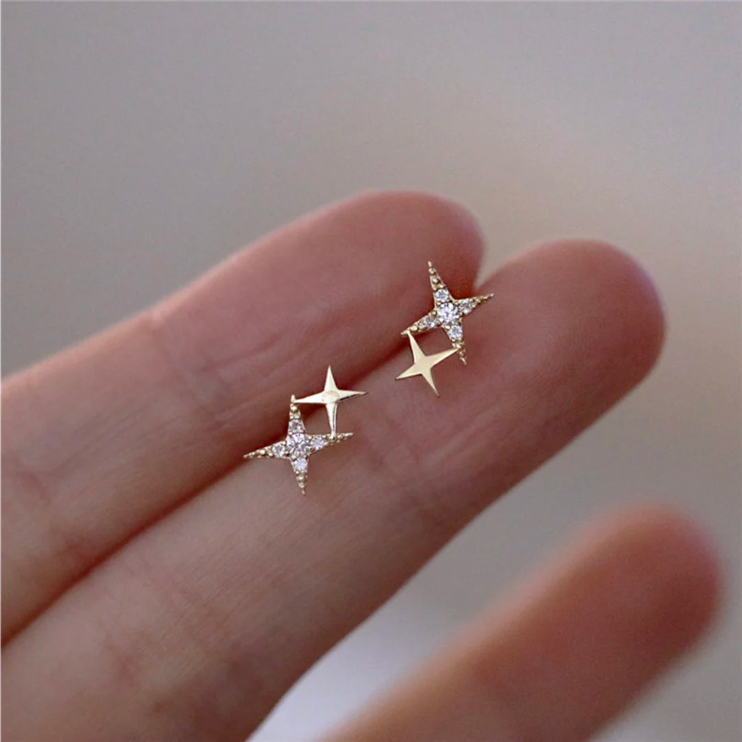 Boucles d'oreilles Étoiles Brillantes